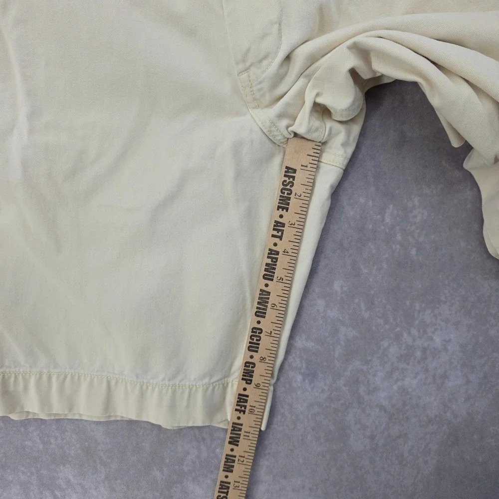 American Eagle Outfitters Chino Shorts Mens 38W Classic Length Cream Fits 40W